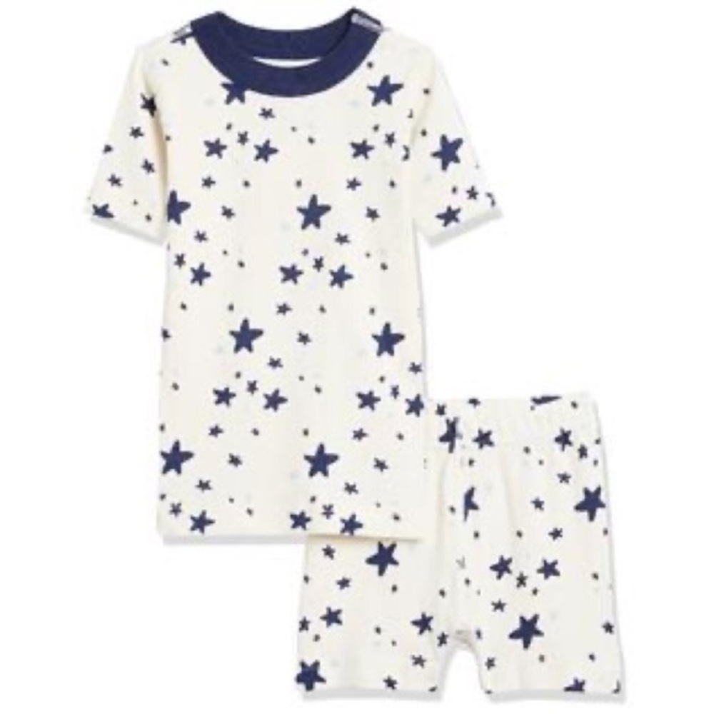 Hanna Andersson Moon and Back Organic Star PJ Set Size 2 Toddler
